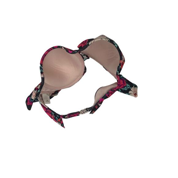 36B Shade‎ & Shore Womens Multicolor Floral Underwire Padded Bandeau Bikini Top - Picture 4 of 6